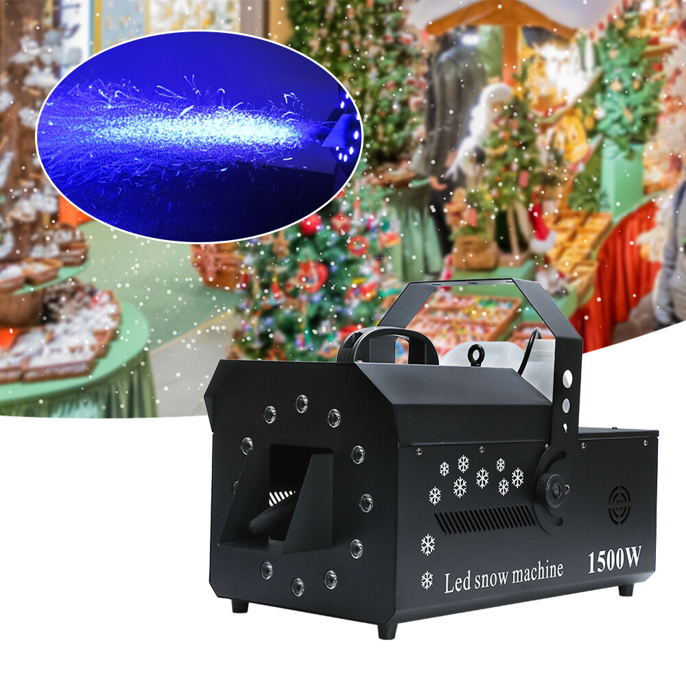Snow Making Machine Snowflake Machine Stage Flake Effect Snow Maker+Remote 1500W