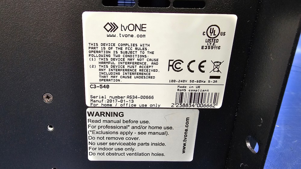 TVOne Coriomaster C3-540 Videowall Processor w/Modules