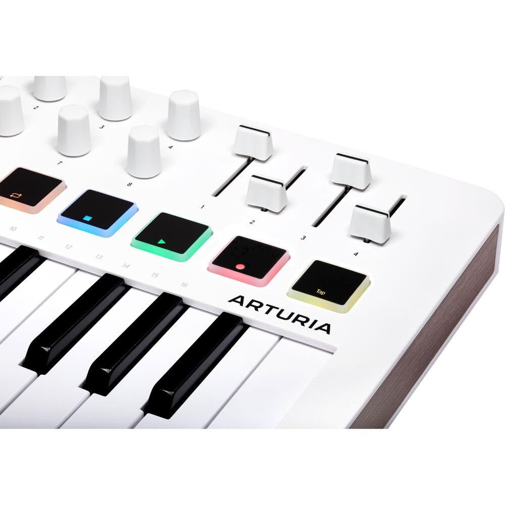 MiniLab 3 Compact MIDI Keyboard and Pad Controller | White Bundle with 6ft MIDI