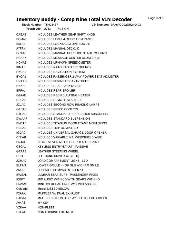 FUSION 2013 Air Shutter 974055