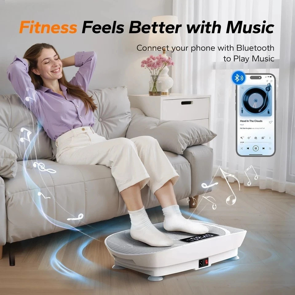 MERACH Vibration Plate Weight Loss Whole Body Workout Fitness Exercise Machine