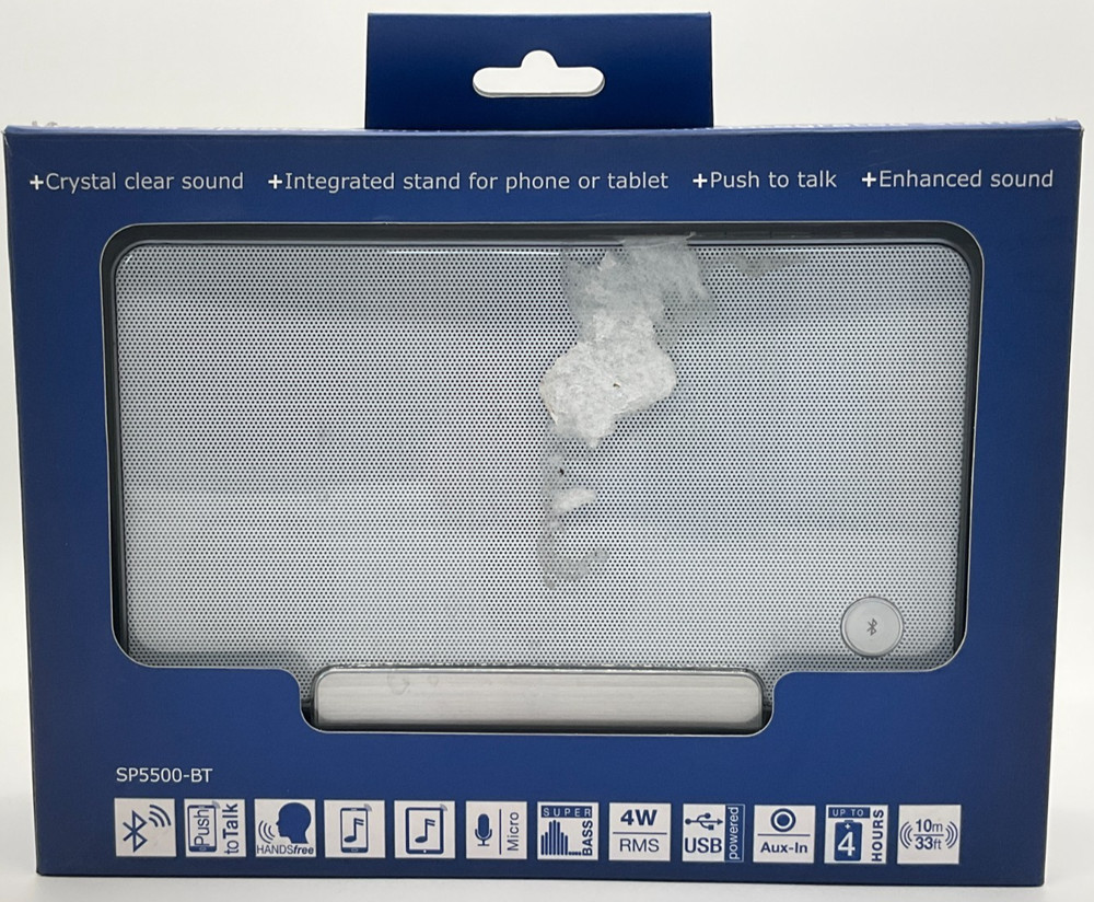 V7 SP5500-BT-WHT-9NC Bluetooth Wireless Speaker - White