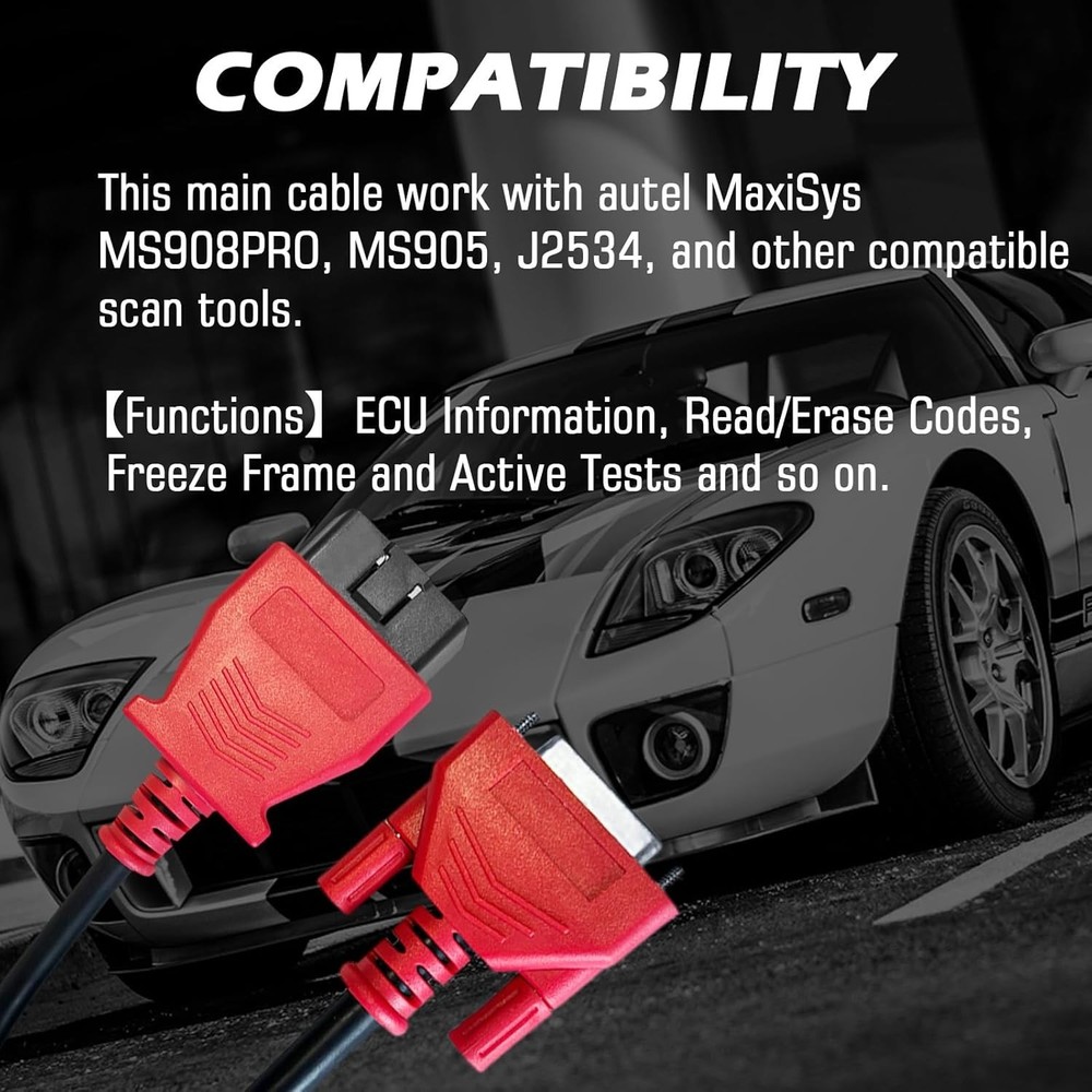 OBD2 II Main Test DB26 Cables for Diagnostic Scan Tools fits MaxiSys MS908PRO