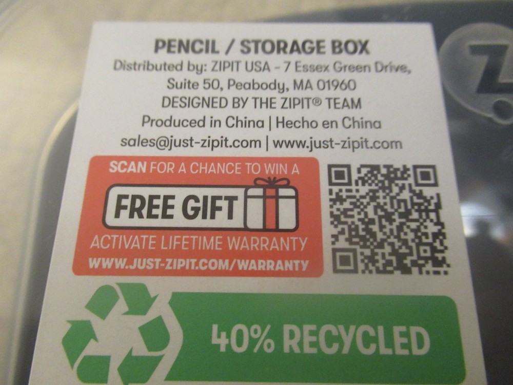 ZIPIT Video-Game Designed Pencil/Storage Box