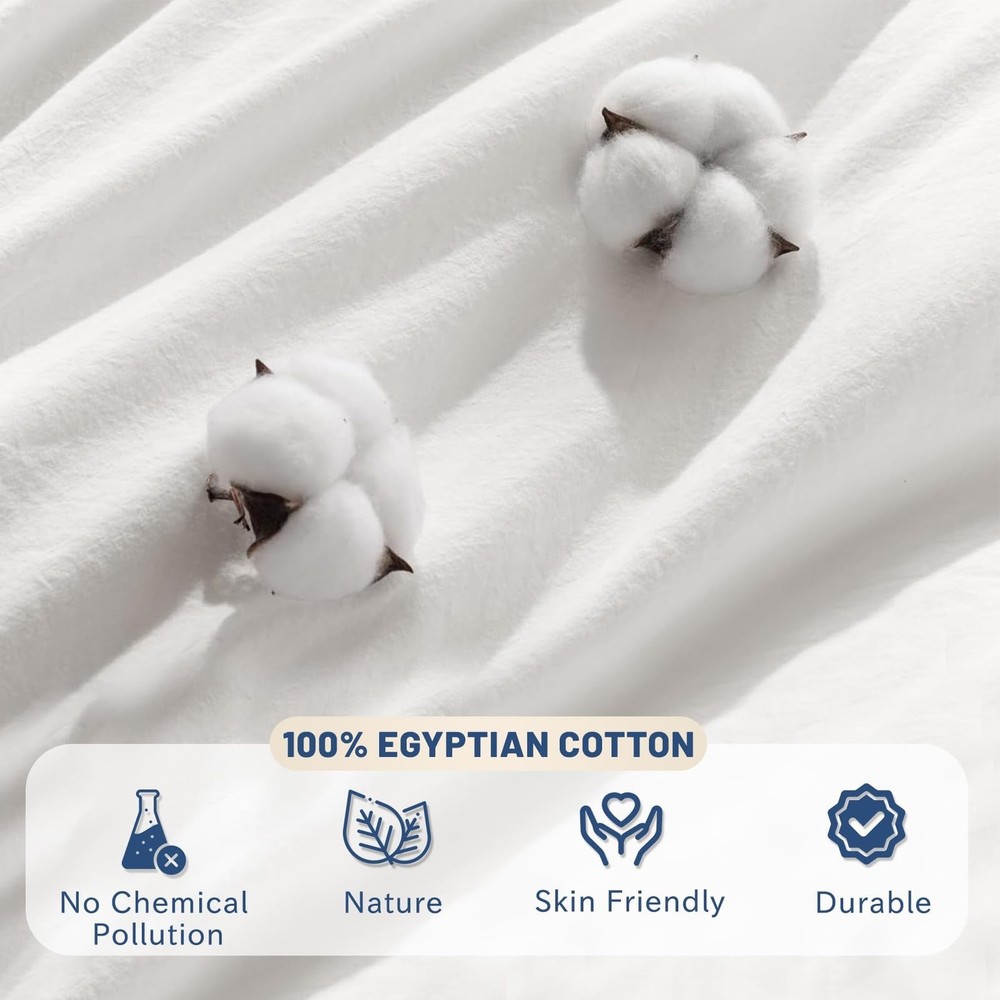 MEISHANG Extra Deep Pocket Queen Sheets - 600 Thread Count Sheets - Fits 18"-...
