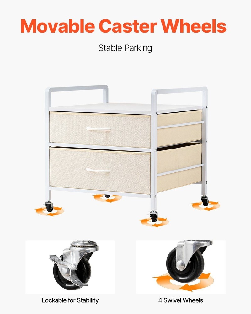 Portable 176lb Mini Fridge Base with 2 Large Drawers & Quiet Rollers