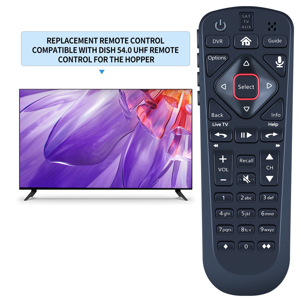 For Dish 54.0 Remote Control for The Hopper With Voice/Backlight