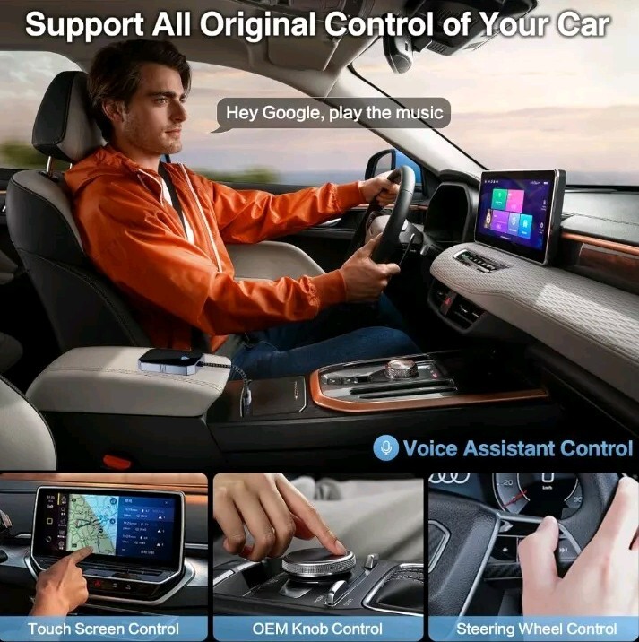 Android Auto Wireless Adapter for Factory Wired Android Auto - Instant Connect