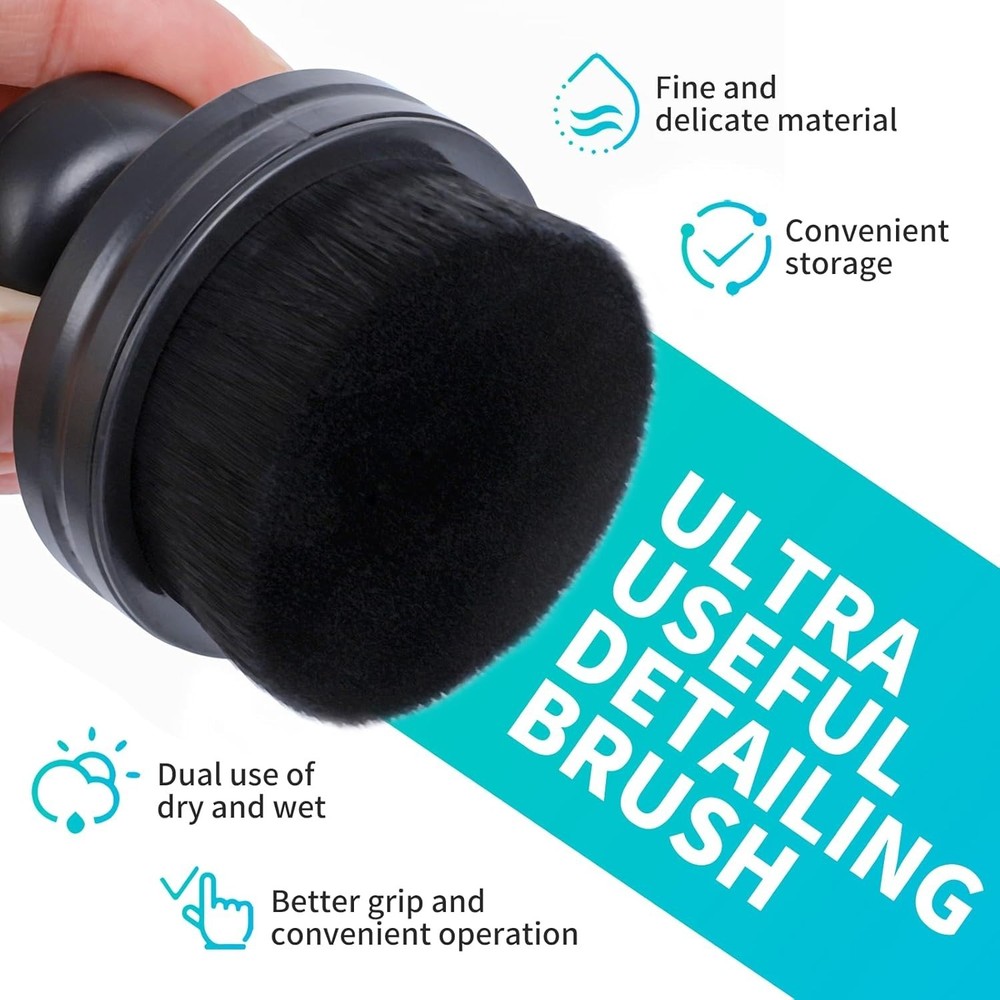 Multi-Purpose Tire Dressing Brush with Ergonomic Handle for Effortless Cleaning