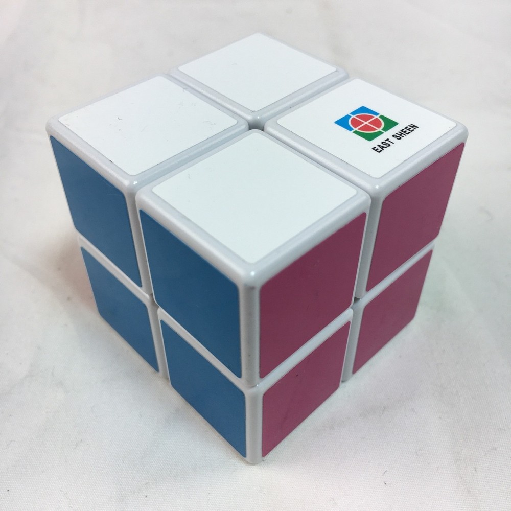 Eastsheen 2x2 Brain Teaser Cube Multi-Color Puzzle White Plastic