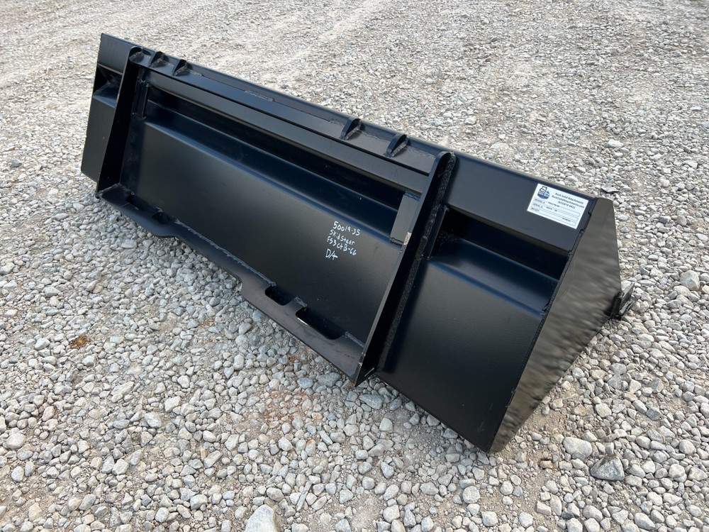 Rock Solid 66" Compact Tractor Smooth Bucket Universal Mount Loader Attachment
