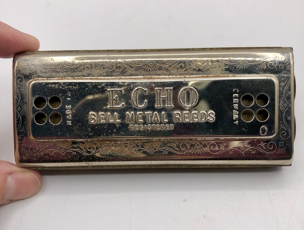 Vintage Hohner Echo Harp 54/64 Harmonica w/ Original Box /b