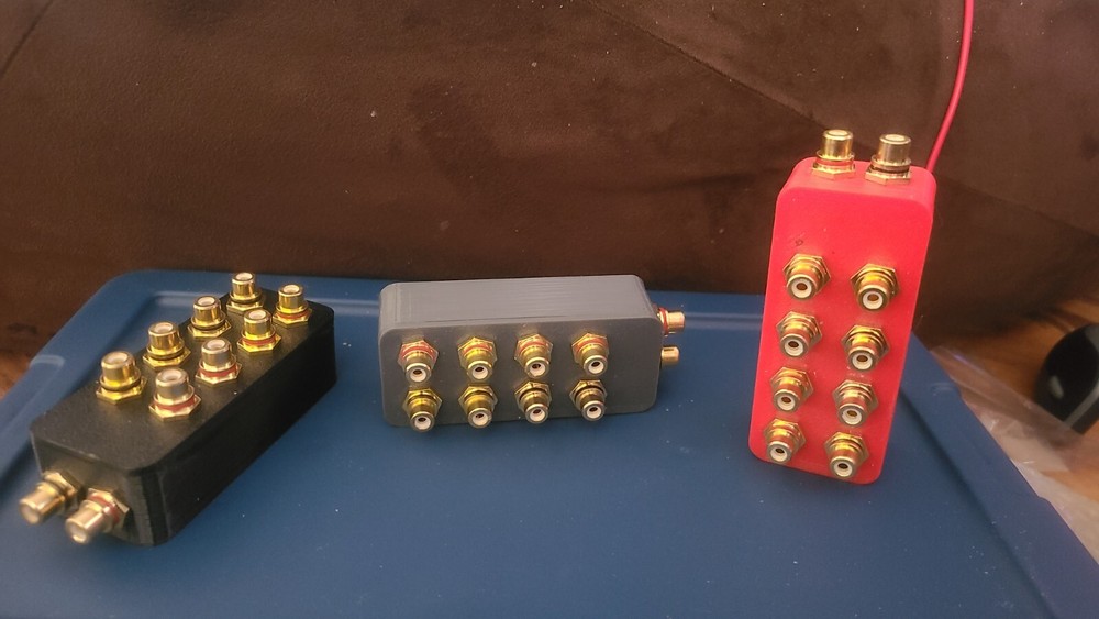RCA distribution block 1-4 rca splitter
