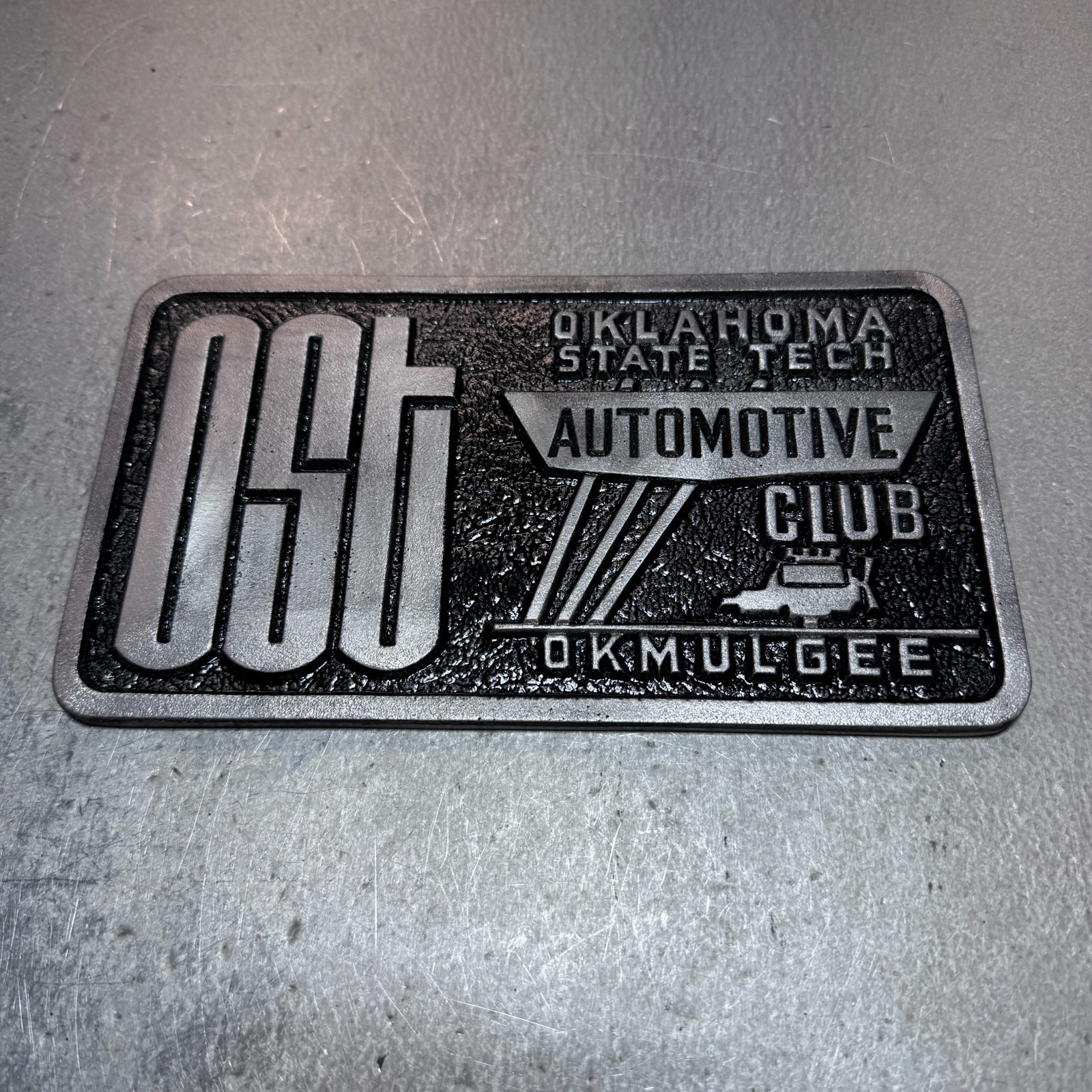 OST Oklahoma State Tech Automotive Club Okmulgee Car Club Plaque