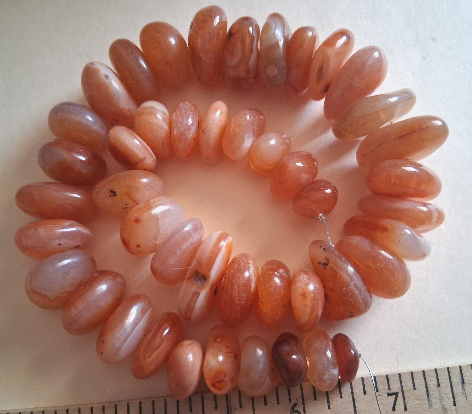 GORGEOUS Carnelian 45 Jumbo Beads 23 - 12 mm 17 Inch Strand MAKE OFFERS!