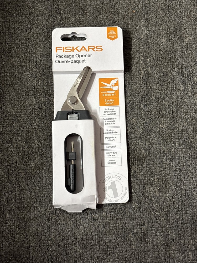 Fiskars Package Opener with Screwdriver