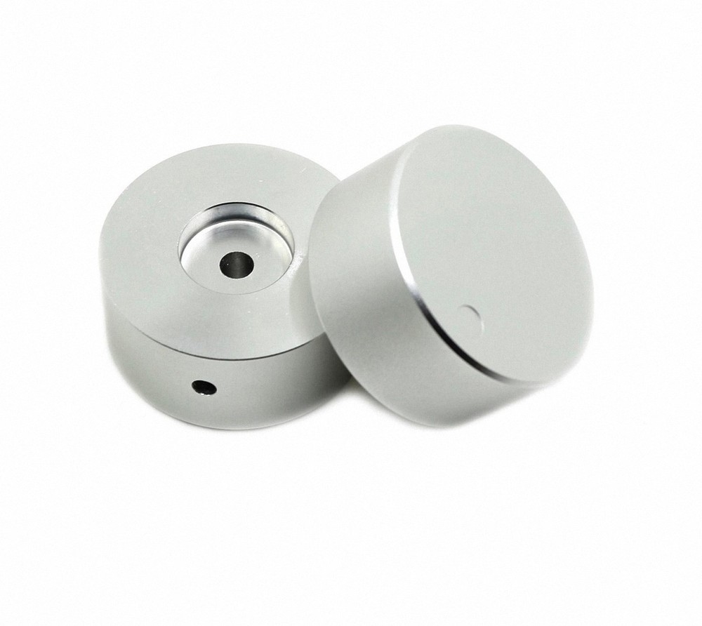 1PCS Solid aluminum matte silver 48*22 Power amplifier volume potentiometer knob