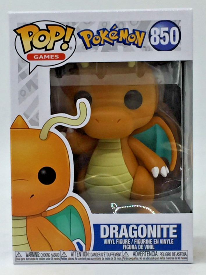 Funko Pop! Pokemon Games Dragonite #850 With Pop Protector
