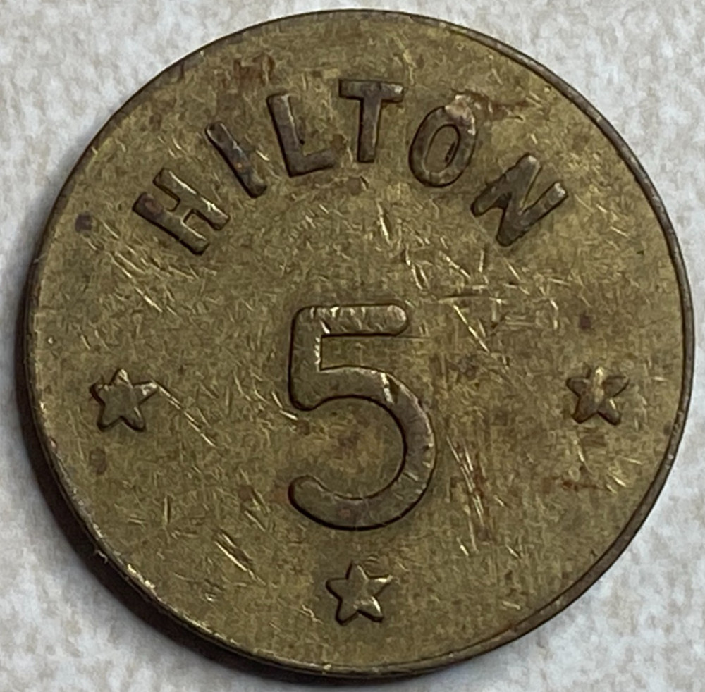 Hilton 5 Hotel Vending Machine Token T8567