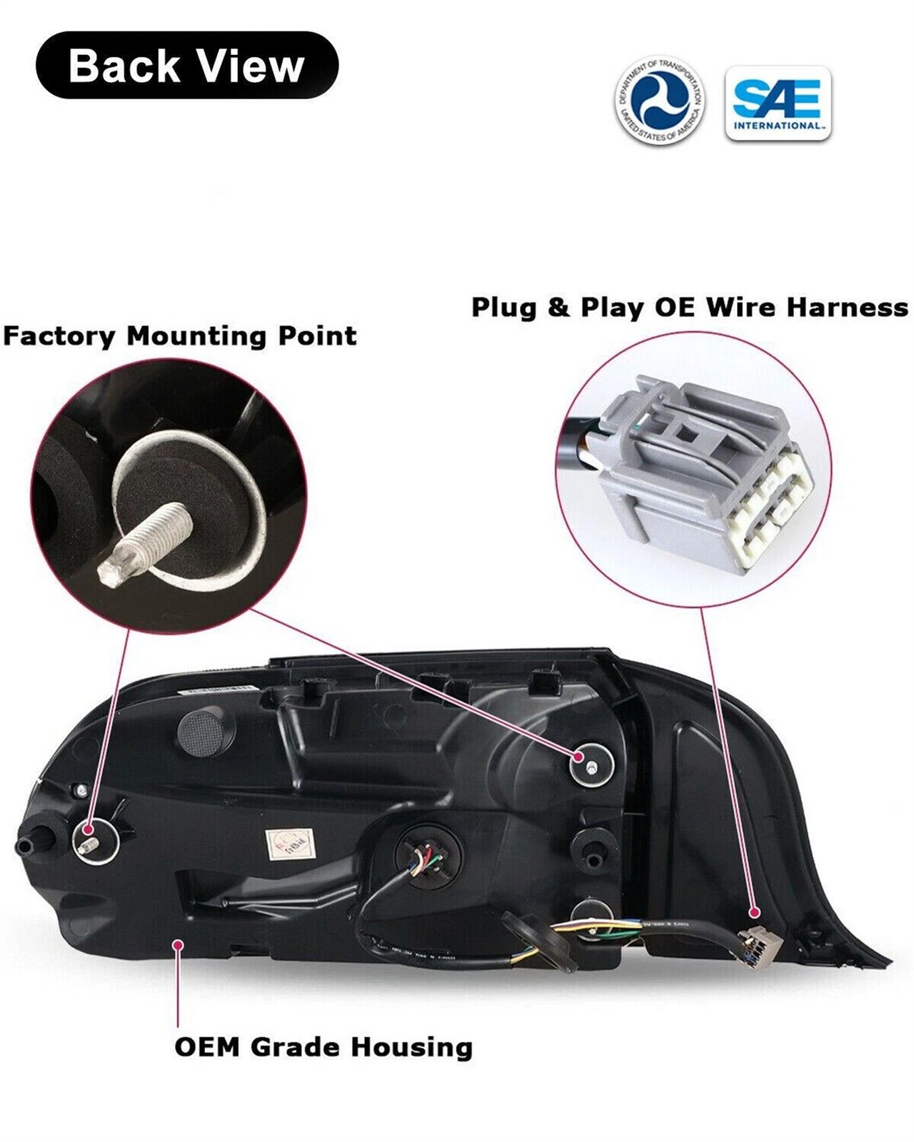 Set LED Tail lights For 2015-2022 Ford Mustang Euro Style w/ Sequential Signals