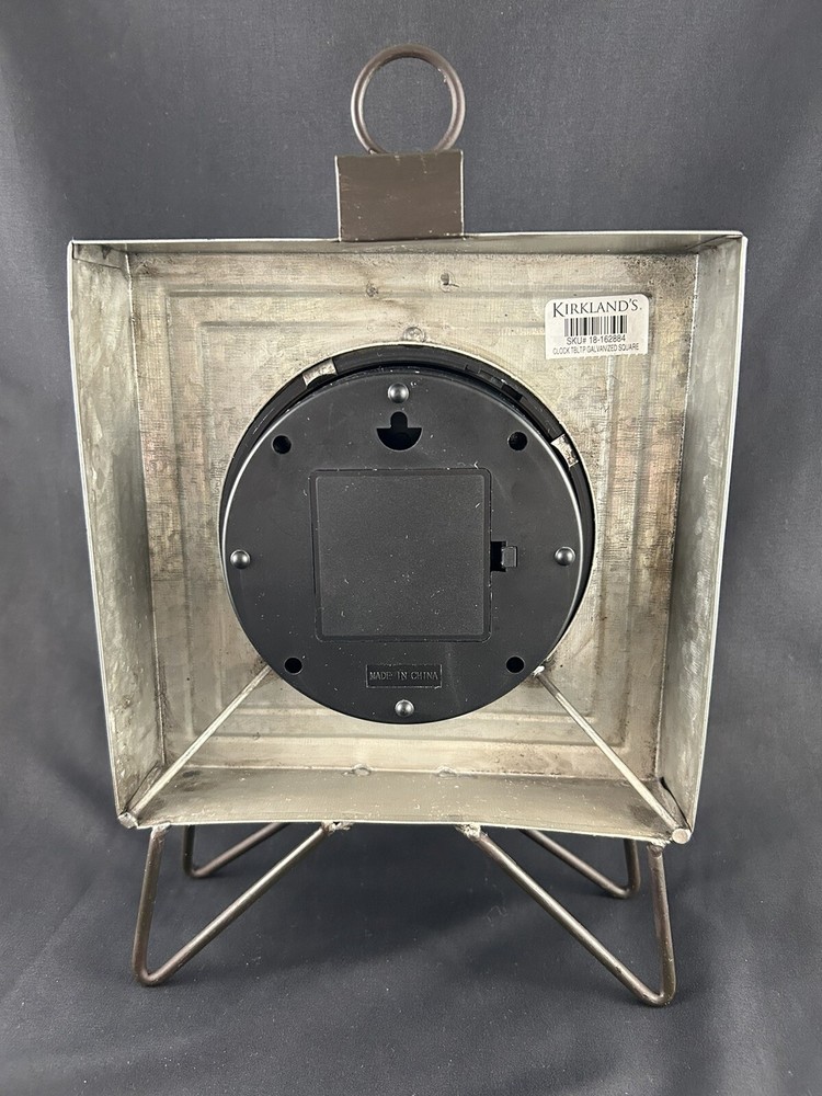 Kirklands Industrial Style Table Clock 12”