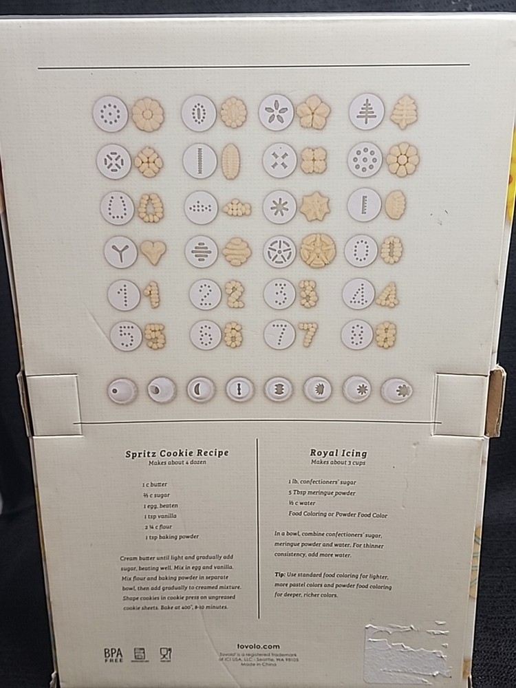 Cookie Press with 24 Disks & 8 Decorating Tips Tovolo Elements (SMBI)