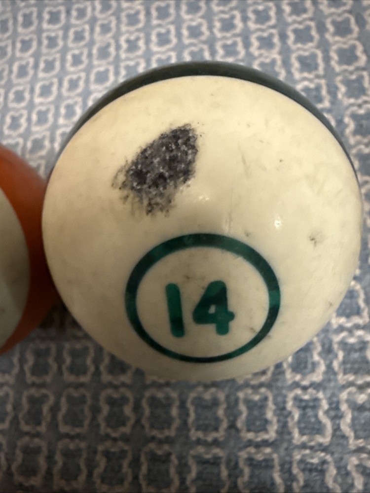 Vintage Billiards 2.1” Pool Balls Single Ring