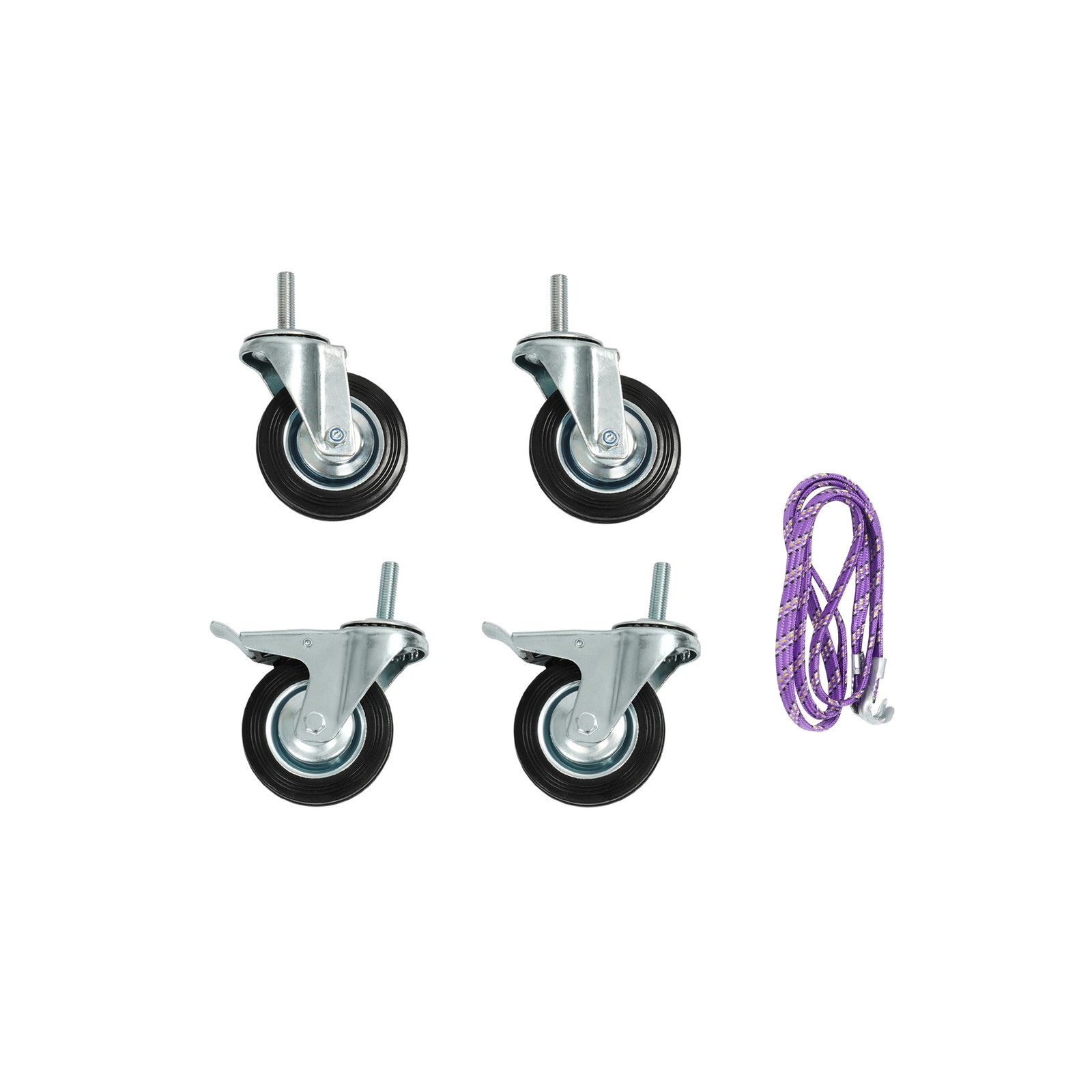 2-in-1 Platform Truck Cart Steel Panel Flatbed Dolly Cart 2000lbs with 4 Casters