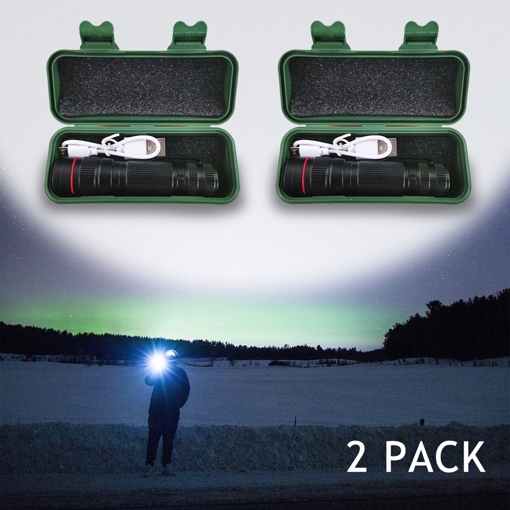 9900000LM LED Flashlight Mini Tactical Light Super Bright Torch USB Rechargeable