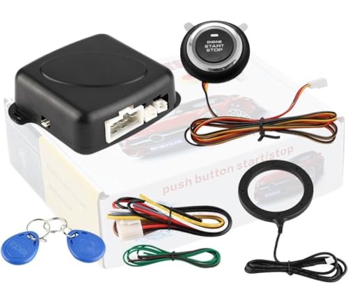 Push to Start Ignition Kit Smart RFID Push Button Engine Starter Kit, Keyless