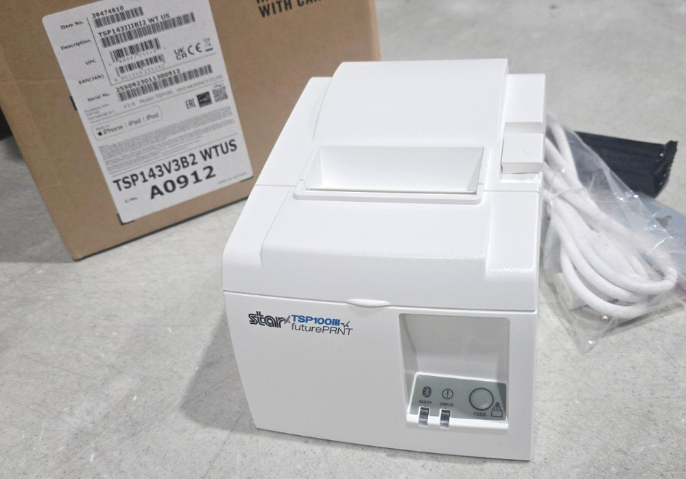 Star Micronics TSP143IIIBI2 WT US Wireless Thermal Printer (39474810)