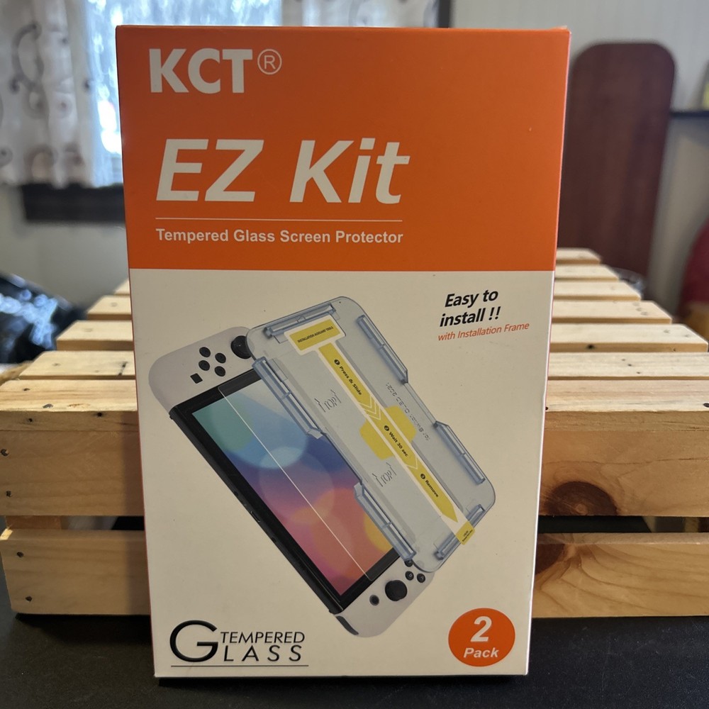 Nintendo Switch OLED 2021  KCT EZ Kit Tempered Glass Screen Protector-2 Pack
