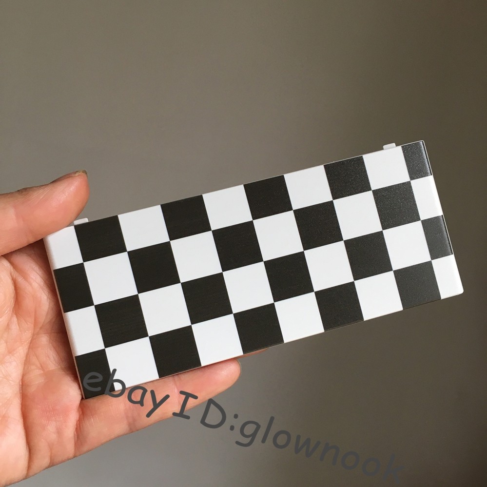 New 3DS Replacement Housing Shell - Black & White Checkered Pattern cover Rare!