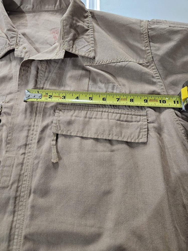 U.S. ARMY TAN IABU AIRCREW FLAME RESISTANT JACKET SIZE MEDIUM-LONG DATED 2003