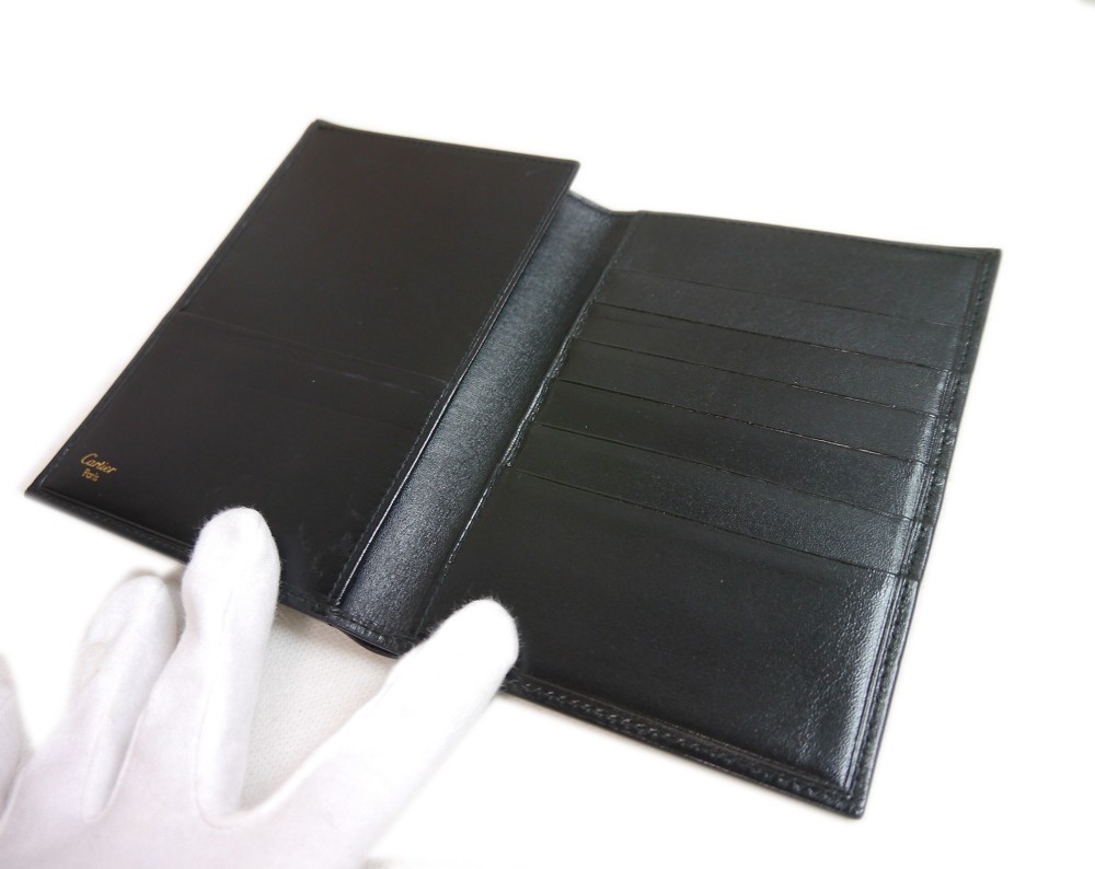 Authentic Cartier Passport case notebook cover Leather #1336