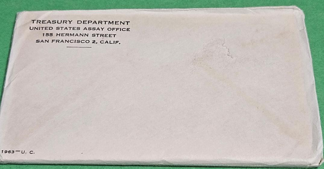 1963 PD US Mint Uncirculated Silver Mint Set in Original Packaging Free Shipping