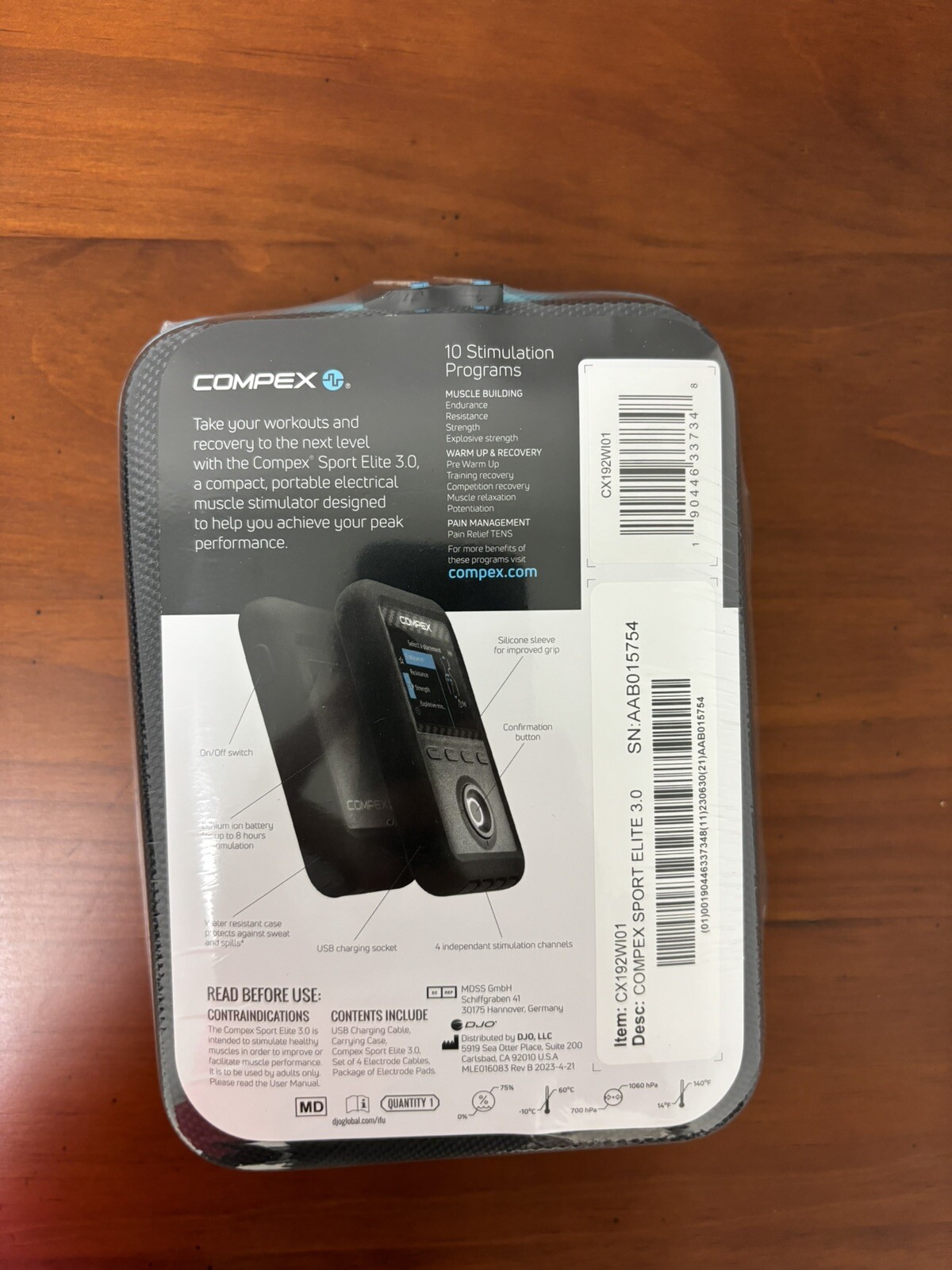 New COMPEX SPORT ELITE 3.0 MUSCLE STIMULATOR WITH TENS KIT