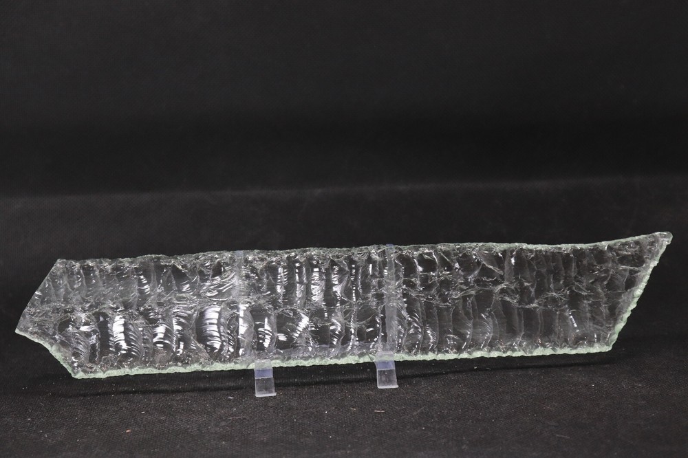 Flint Knapped Clear Glass Handmade Blade  For ComicCon; D&D Props