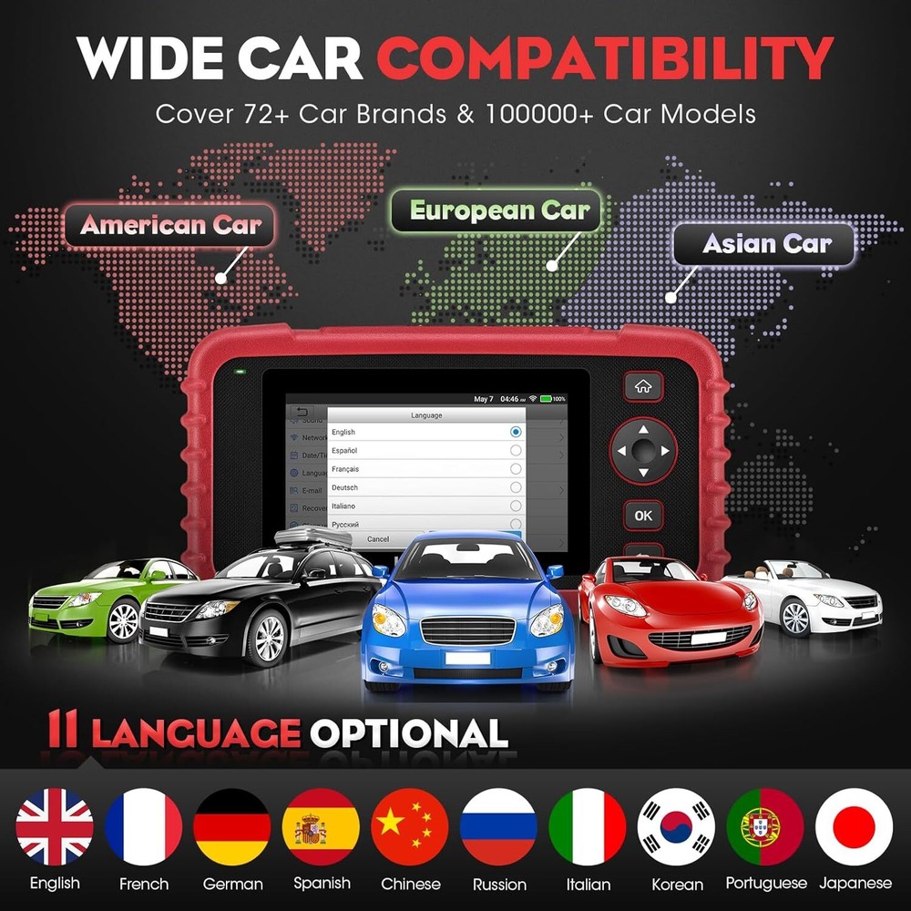 2025 LAUNCH CRP123X OBD2 Scanner Engine ABS SRS Code Reader Car Diagnostic Tool