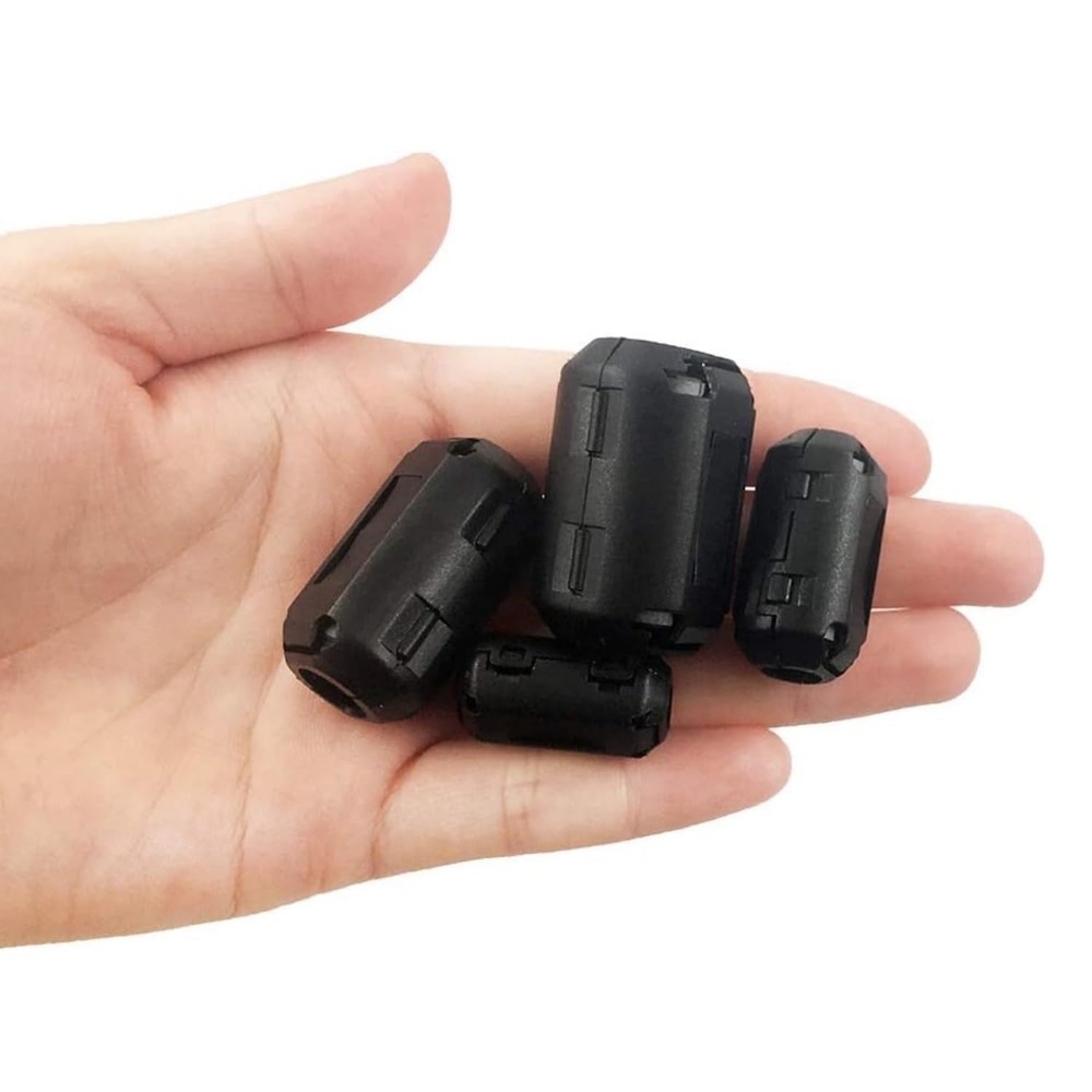 20Pcs Clip-on Ferrite Ring Core Ferrite Bead RFI EMI Noise Suppressor Cable