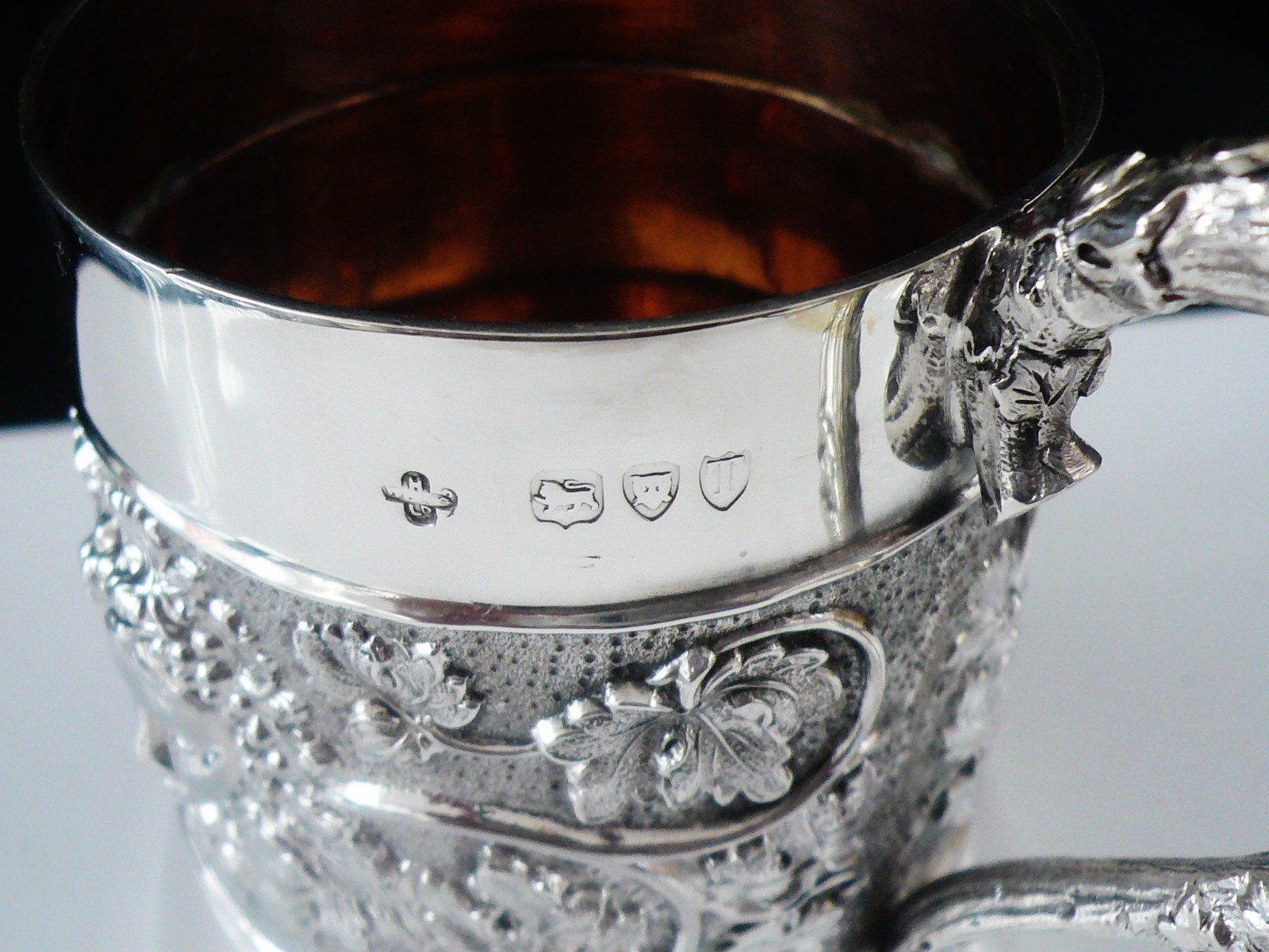 Antique Sterling Silver Tankard Mug, Horace Woodward & Co Ltd, London 1894