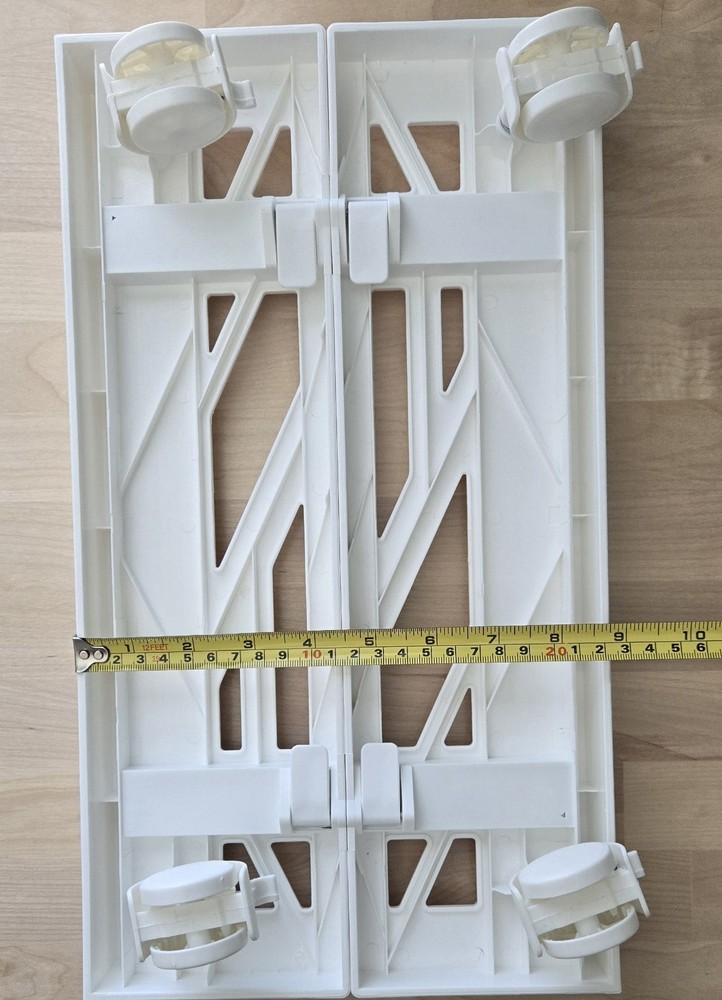 Adjustable CPU White Stand With Locking Wheels - 7.87″ to 11.81″
