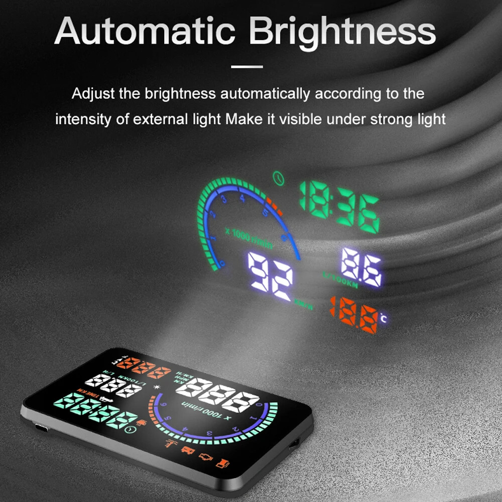 Head-up Display Windshield Projector Car Gadgets Digital Speedometer Water/Fuel