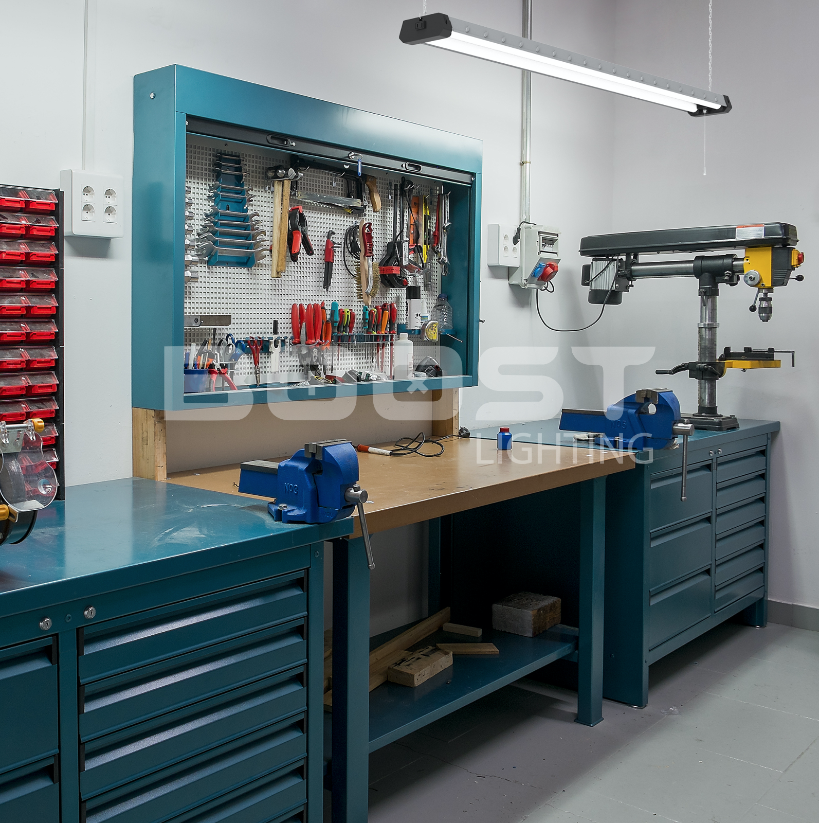 4 FT LED Shop Light Heavy Duty Linkable Fixture 5500lm Bright White Work Garage