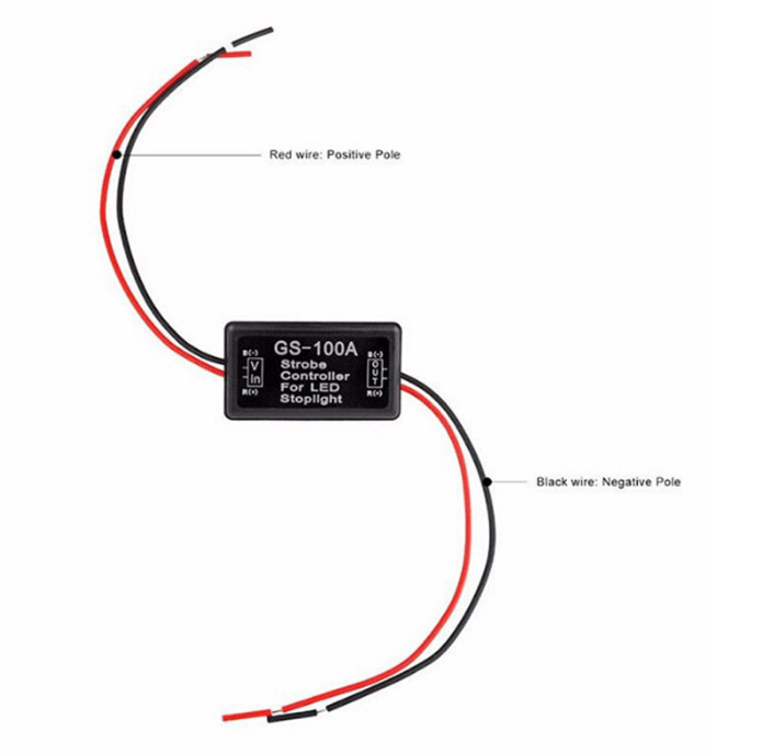 Universal Flash Strobe Controller GS-100A Flasher Module for Vehicles Car Brake