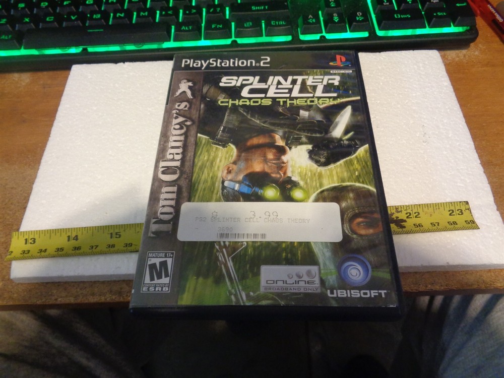 Play Station 2 Computer Program Splinter Cell Chaos Theo (NOT TESTED) (BOX#PIKE)