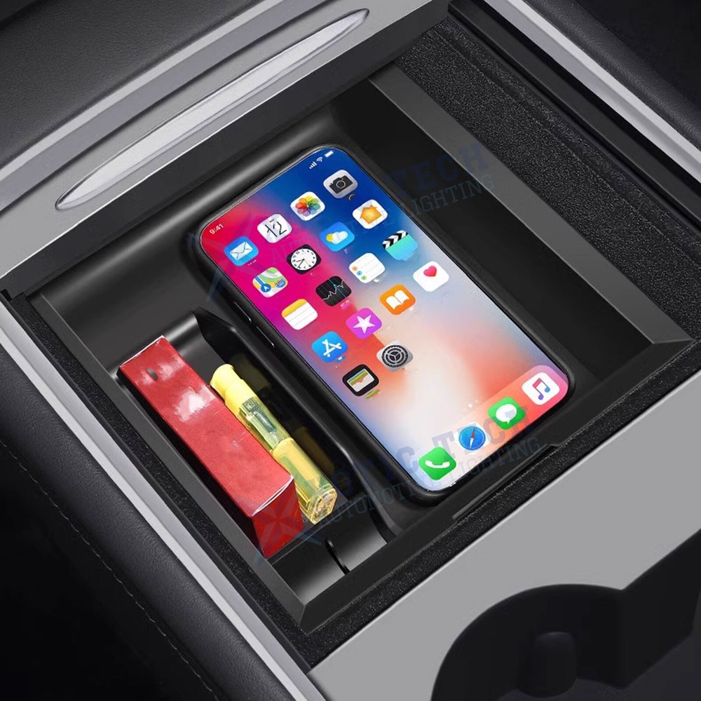 For Tesla Model3/Y Center Console Organizer Tray Hidden Cubby Drawer Storage Box