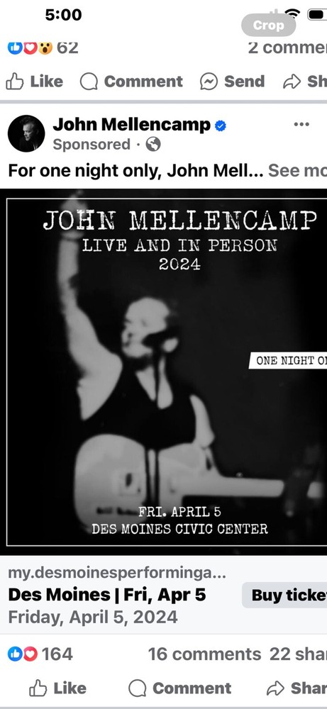 John Mellencamp Signed Guitar(jsa)+proof