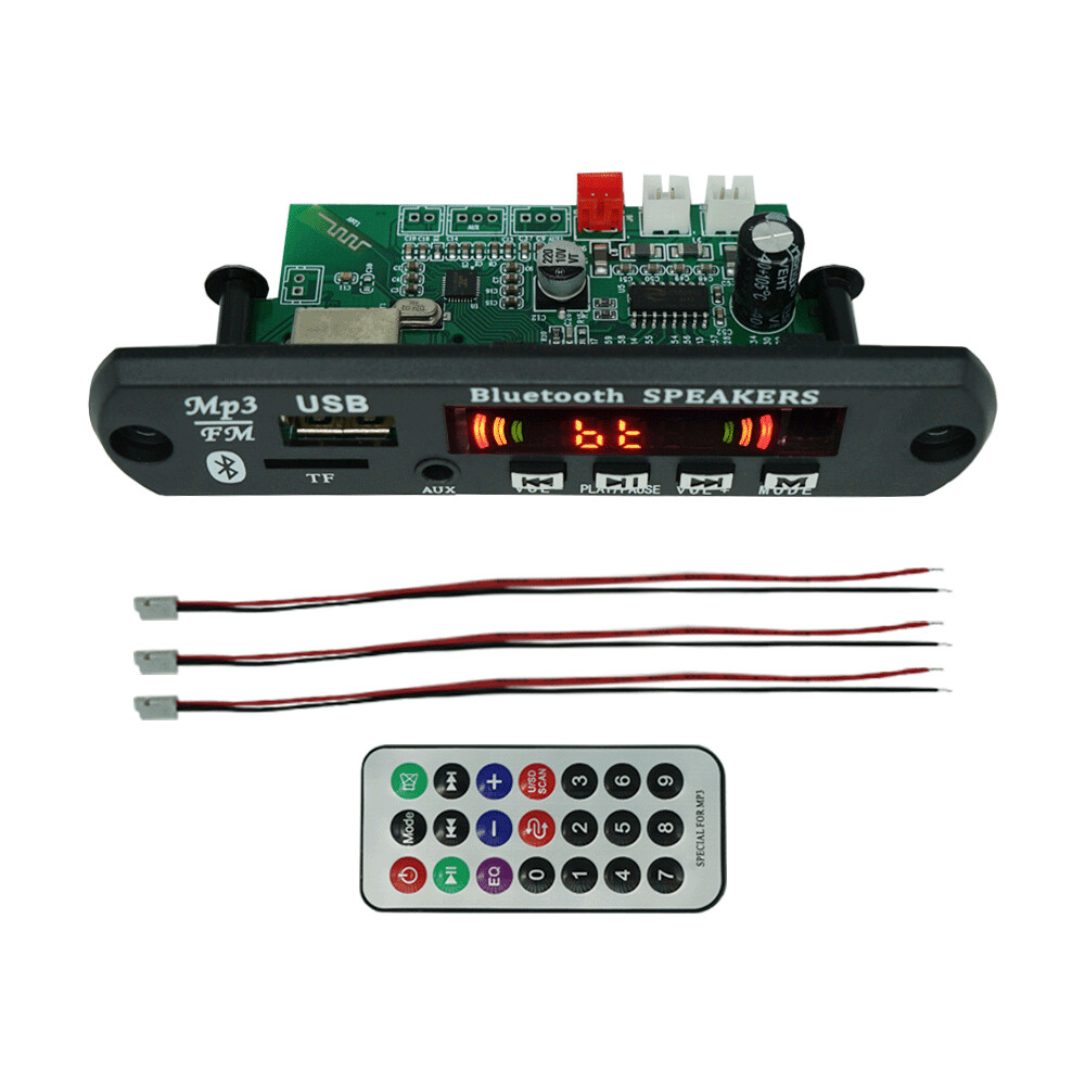 Wireless DC 12V MP3 WMA Decoder Board Audio Module USB TF Radio For Car