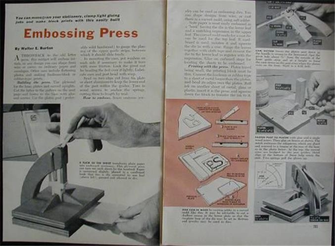 Embossing Press How-To build PLANS Emboss Scrapbooking